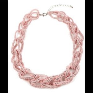 Light Pink Necklace.  metal/mesh unique boho artsy